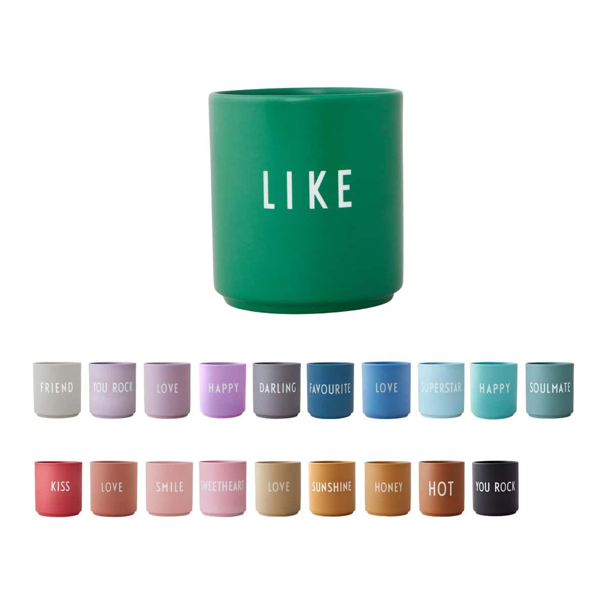 Design Letters Lieblingsbecher FREUNDSCHAFT & LIEBE | LIKE | Tasse mit spruch | Personalisierte Geschenke für Lieblingsmensch | Dekorativ Kaffeetasse | Persönlich Geschenk | Kaffeebecher Porzellan