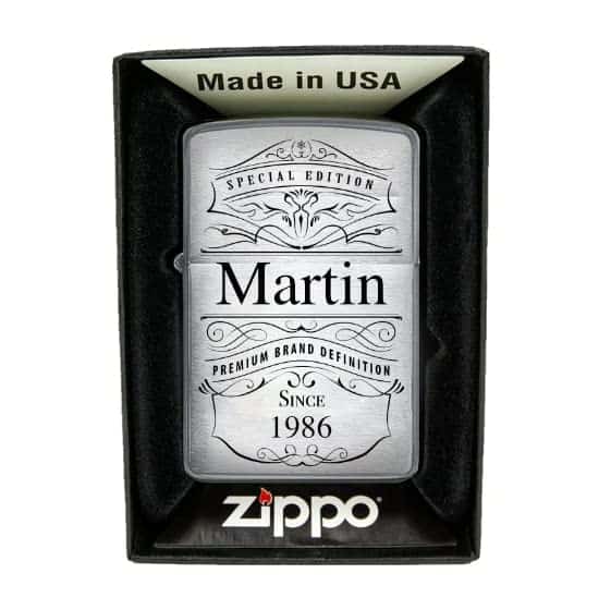 Zippo Feuerzeug mit Gravur - personalisiertes Zippo mit Gravur - Geschenke für Männer Weihnachten - Papa Geschenk - Vater Geschenk | personalisierte Geschenke für Papa | Geschenk für Bruder