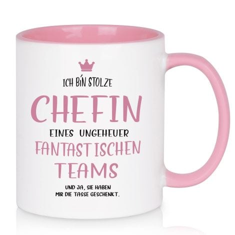 Chefin Tasse – Freude bereitend, mit lustigem Spruch, perfektes Geschenk zum Geburtstag, Weihnachten oder Abschied.