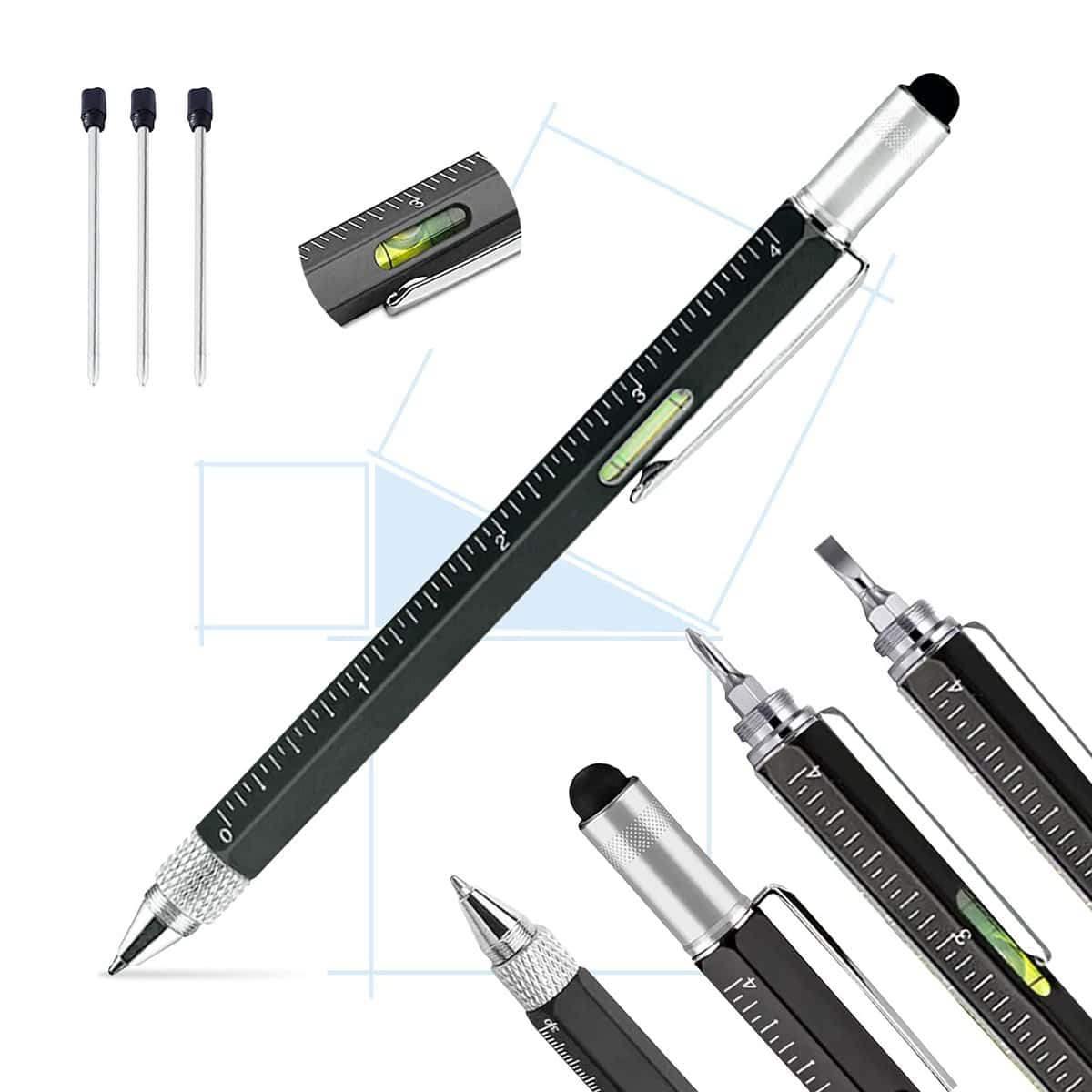 Pythagoras Smart Pen Geschenke für Männer - Stift Weihnachtsgeschenke Geschenke für Papa Adventskalender Männer Multifunktions Kugelschreiber Wichtelgeschenk Büro Gadgets für Männer, Frauen Opa Lehrer