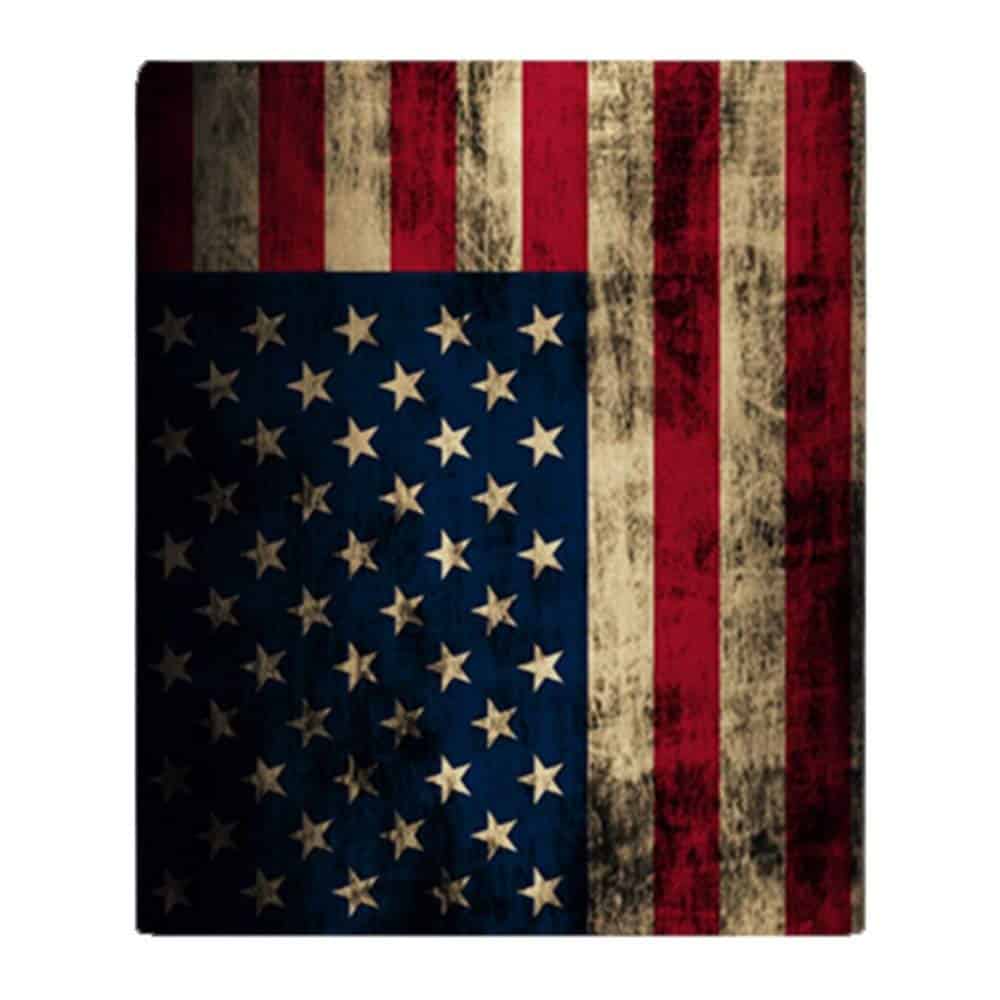 YISUMEI Decke 150x200 cm Kuscheldecken Sanft Flanell Weich Fleecedecke Bettüberwurf Vintage amerikanische Flagge Grunge