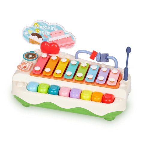 Klavierbaby-Spielzeug “Sciphylia”, 4 in 1, Musikspielzeug für Babys (6-12 Monate), Lern- und Geschenkidee für Kinder (3-7 Jahre).