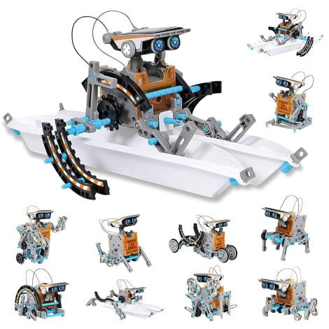 Traumhafte Sonnenenergie Spielzeughütte für Kinder ab 10 Jahren, STEM Robot Science Kit mit 12-in-1 Solar Roboter Spielzeug -199-teiliges DIY-Bauset, ideal als Geburtstagsgeschenk.