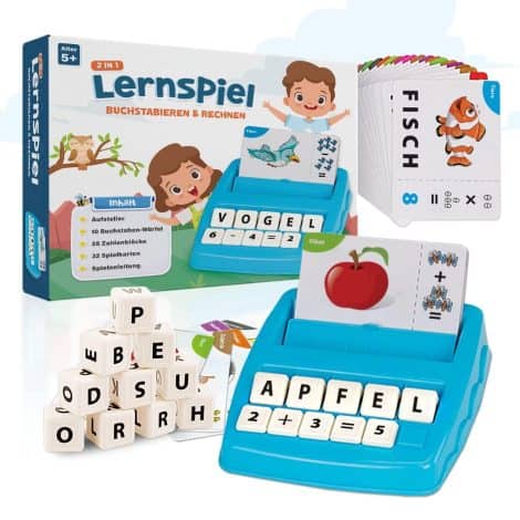 Lernspielzeug für Vorschulkinder: NIYYAH Buchstaben und Zahlen Spiel für Schulanfänger (4-6 Jahre). Perfektes Geschenk!