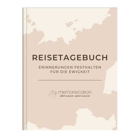 memoriecation® Reisetagebuch für deine Abenteuer – Das ideale Geschenk für Weltenbummler – A5 Format.