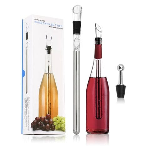 Weinkühler Set mit Weinstopper und Dekanter, perfektes Geburtstagsgeschenk für Vater und Freund.