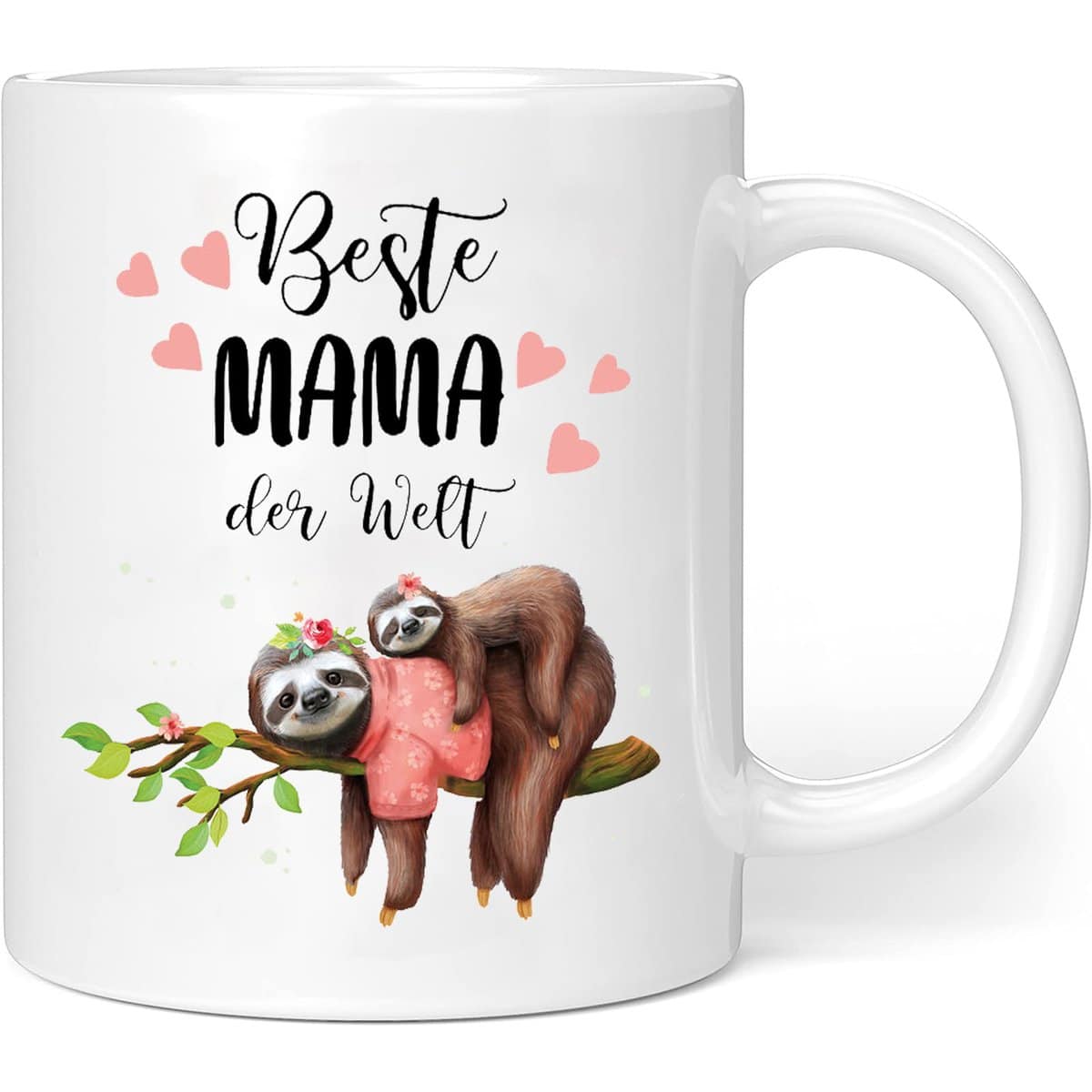 Geschenke für Mama - Beste Mama der Welt Faultier Tasse, Mama Geburtstagsgeschenk, Muttertagsgeschenke für Mama, Beste Mama Geschenk von Tochter und Sohn, Geschenk Mutter Weihnachten Geburtstag