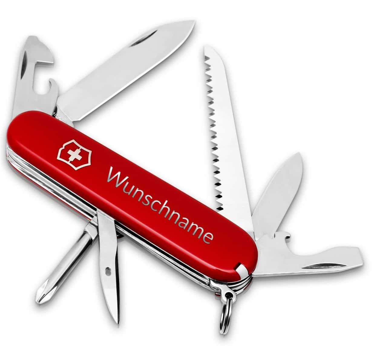 Victorinox Hiker Taschenmesser mit Gravur Testsieger I Geschenk für Männer zum Geburtstag I Vatertagsgeschenk , Schweizer Taschenmesser personalisiert I 13 Funktionen…