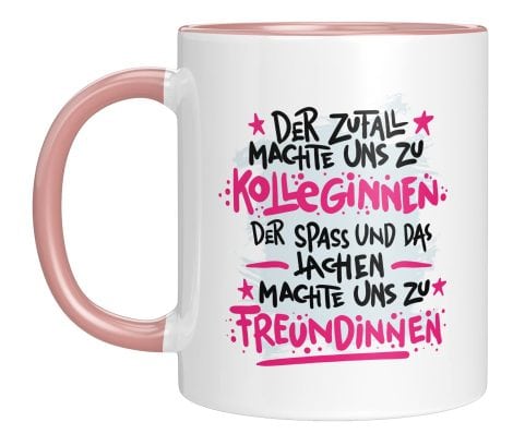 TASSENTICKER – Zum Arbeits- und Geburtstagsgeschenk für Freundinnen und Kolleginnen im Büro (Rosa)