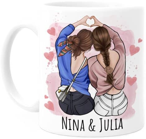 Individuell gestaltbare Tasse für beste Freundinnen – Tassenliebling® – das perfekte BFF-Geschenk zur Freundschaft.