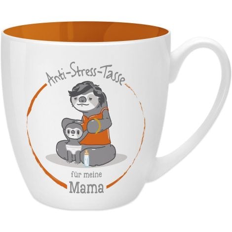 GRUSS & CO Anti-Stress Becher mit Aufschrift “Mama”, 45 cl, aus New Bone China, perfektes Geschenk für Sie.