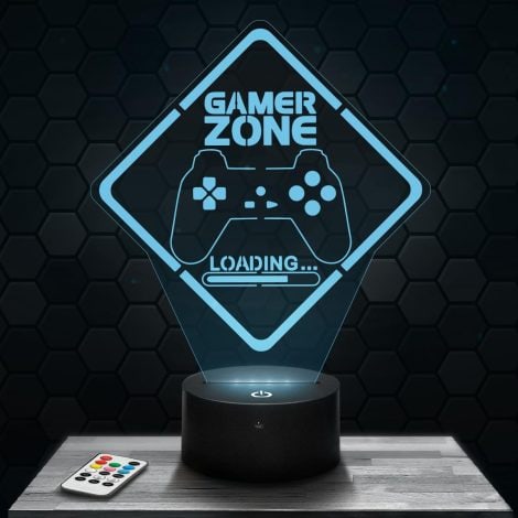 “Gamer Zone 3D Lampe für Zimmerdekoration, Videospielekonsole, perfektes gedämpftes Licht Nachtlicht für Büro. Einzigartiges Geschenk für Weihnachten, Teenager TOP!”