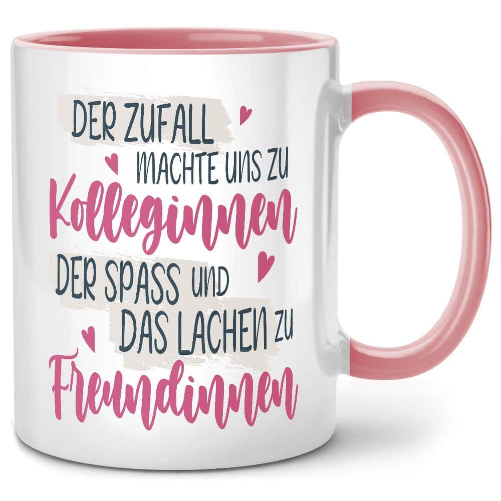 Der Zufall machte uns zu Kolleginnen Freundinnen Tasse Spruch Lieblingskollegin Beste Kollegin Geschenk Abschied Abschiedsgeschenk Kollegen Jobwechsel