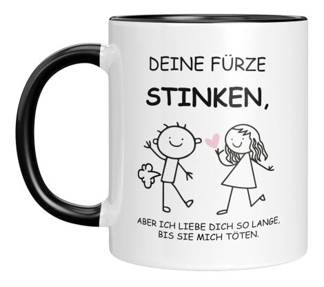 “Komischer Kaffeetasse für Männer, mit Spruch und Spülmaschinenfestigkeit, Weiß / Schwarz”