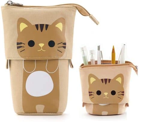 Katzenfedertasche in Khaki für Kinder, 12.5~19cm, perfektes Geschenk für Mädchen und Jungen.