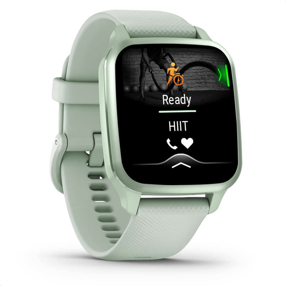 Garmin Venu Sq 2 - GPS-Fitness-Smartwatch mit 1,4" AMOLED Display, Schlafanalyse mit Sleep Score und über 25 Sport-Apps. 24/7 Gesundheitsdaten, Garmin Pay, bis zu 11 Tage Akkulaufzeit und wasserdicht.