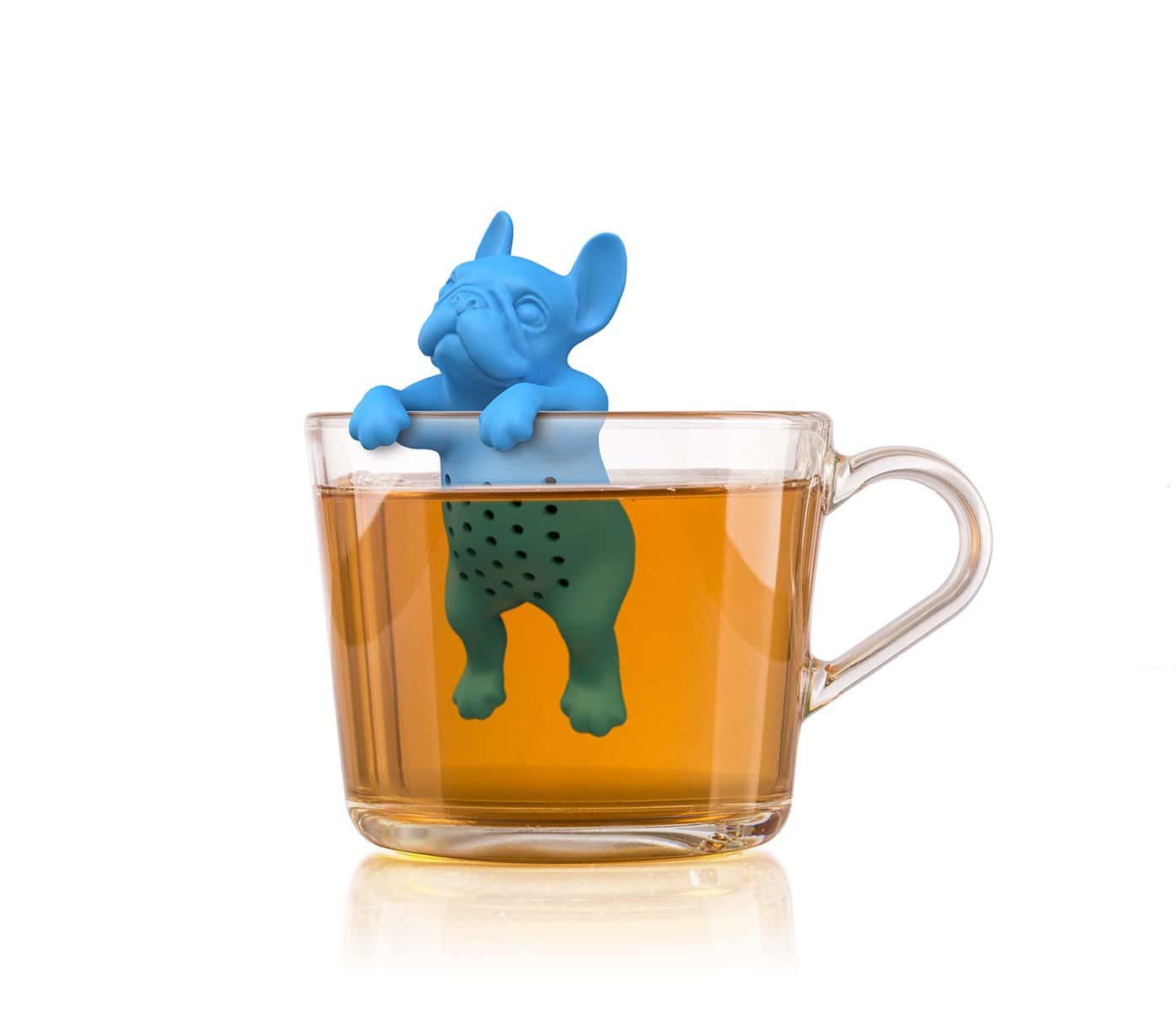 Winkee - Cute Animal Teesieb Good Boy Dog | Tee Ei für losen Tee | Tea Infuser lustig | Teesieb für Tasse | Gewürzsieb Silikon | Teekugel-Tier-Figur | Geschenk zum Geburtstag, Weihnachten