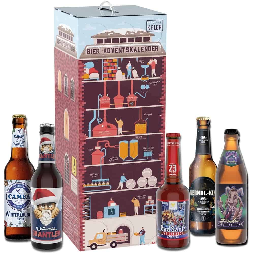 Bier-Adventskalender Edition Brauturm | 24 x 0,33l deutsche Bierspezialitäten | Bestückung 2023 | für alle Bier begeisterten zur Adventszeit | Vorweihnachtsgeschenk für Männer und Frauen