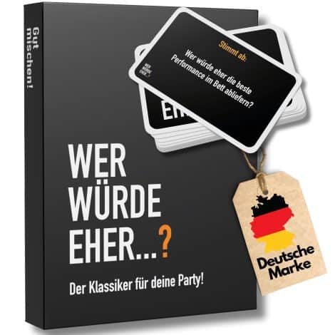 Partyspiel mit 110 witzigen Fragen für lange Spielfreude und als Gesprächsstoff für deine Feier. Perfekt als Weihnachts-, Silvester- oder Geburtstagsgeschenk!