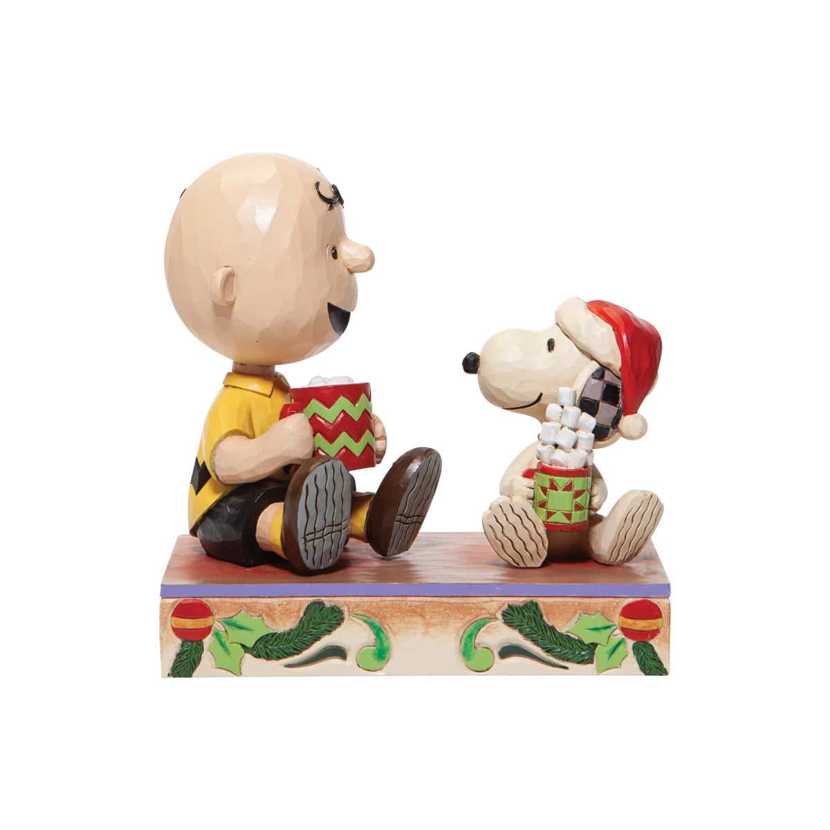 Enesco Jim Shore Peanuts Charlie Brown und Snoopy mit heißem Kakao, Mehrfarbig