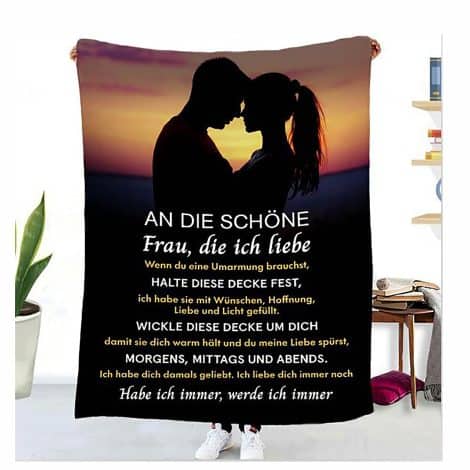 Personalisierte Flauschdecke als liebevolles Geschenk für positive Ermutigung und Entspannung in Luftpost-Stil, 150 * 200cm.