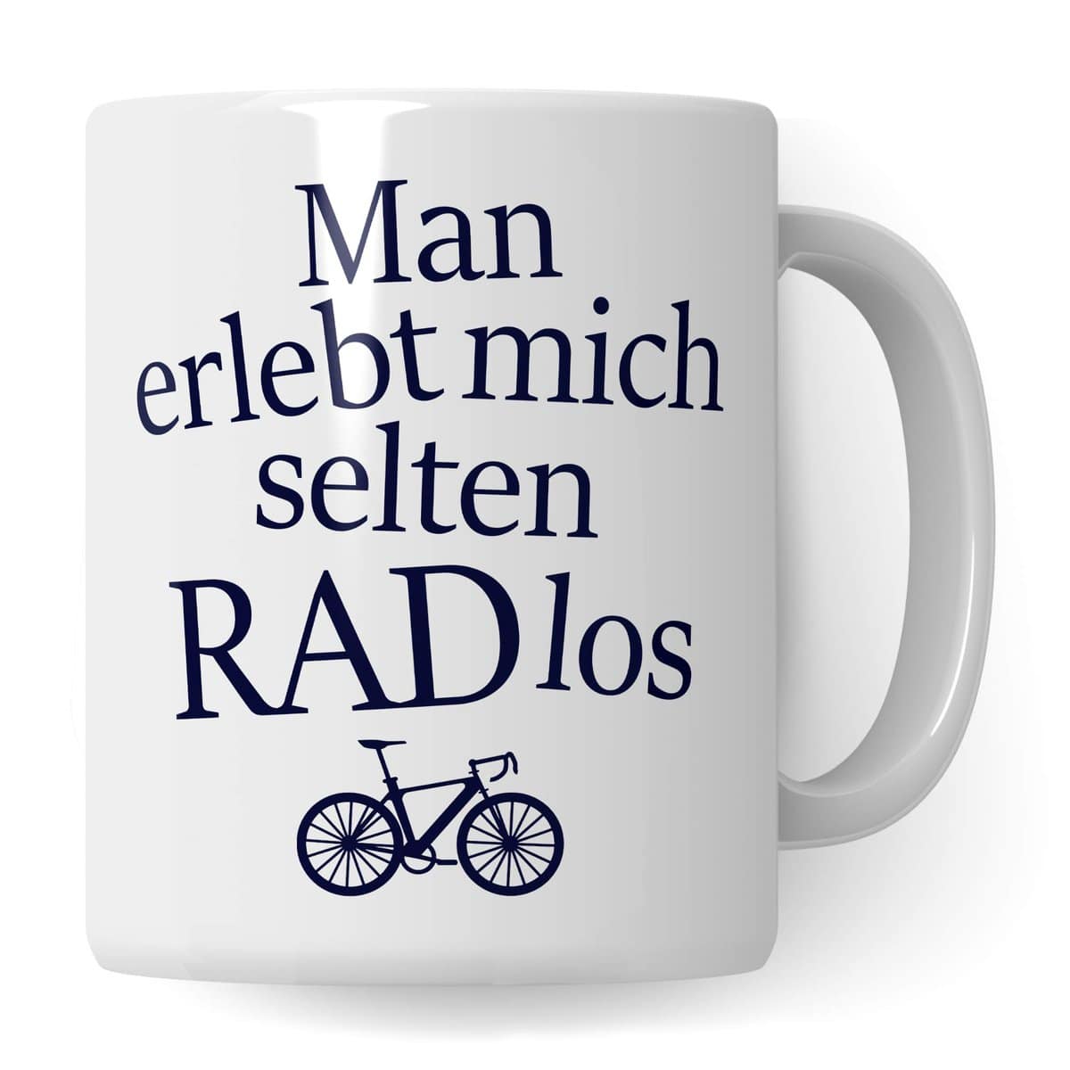 Pagma Druck Fahrrad Tasse lustig, RADlos Geschenk Fahrradfahrer Männer Frauen, Becher Fahrradmotiv Fahrräder, Rennrad Mountainbike Fahrrad, Geschenkideen lustig Radfahren Kaffeetasse