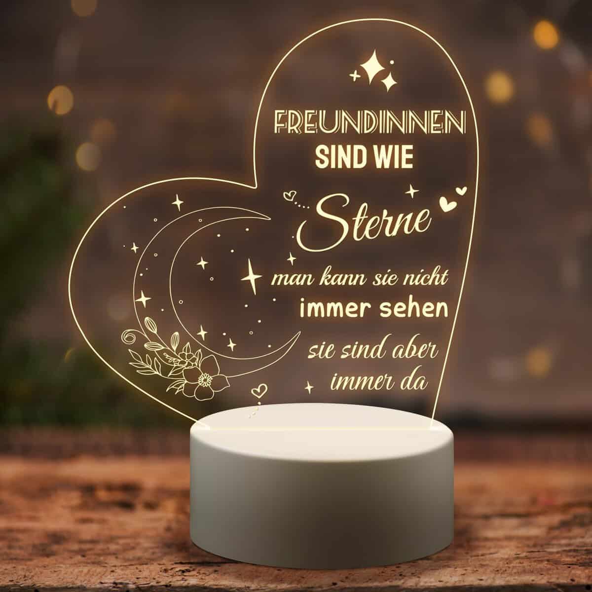 Geschenke Für Freundin - Beste Freundin Geburtstag Geschenke Acryl Nachtlicht Weihnachtsgeschenke Geburtstagsgeschenk Für Freundin