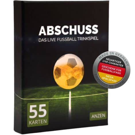 ANZEN ABSCHUSS – Das Trinkspiel für Live Fußball | Kartenspiel | für Fußballfans | Geschenk für Männer.