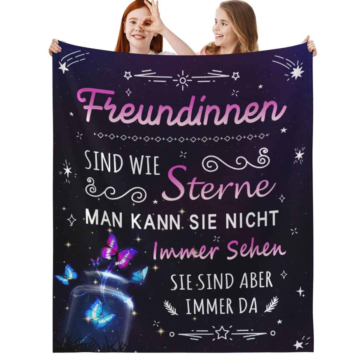 MAST DOO Geschenke für Freundin, Beste Freundin Geschenke, Valentinstag Geburtstagsgeschenk Kuscheldecke Flauschige, Beste Freundinnen Geschenkideen, Super weiche Fleecedecke 150x130cm