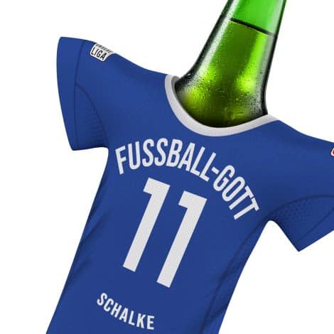 Personalisierte Männer-Geschenke für Schalke-Fans – Offizieller Trikotkühler von MYFANSHIRT.com für Mann, Freund, Opa, Bruder.