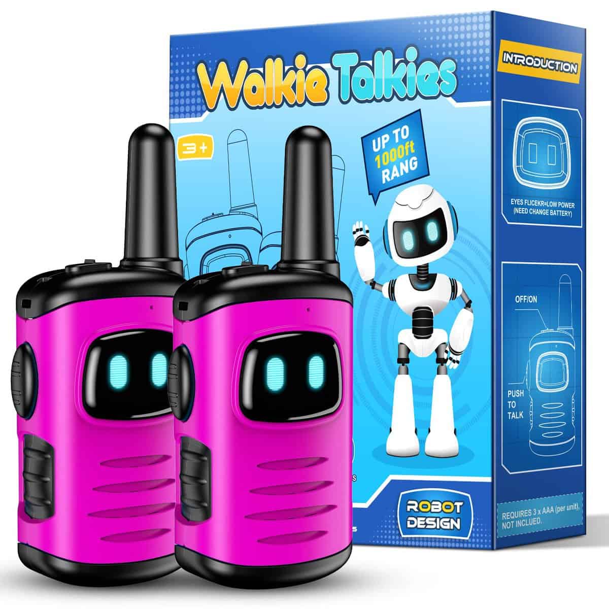 EUCOCO Spielzeug ab 3 4 5 6 7 8 Jahre Mädchen, Geschenk Mädchen 3-10 Jahre Geschenkideen Walkie Talkie Weihnachts Geschenke Kinder Walky Talky Geburtstagsgeschenk für Mädchen Funkgerät Kinder