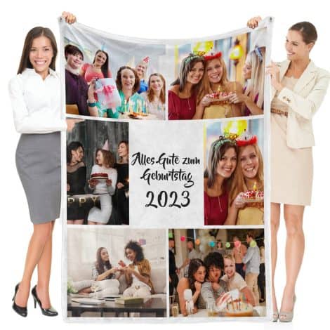 Greysky Persönliche Geschenke für Frauen und Männer, Foto-Decke, Kuscheldecke mit Bild, Geburtstagsgeschenke mit Foto – speziell für Frauen.