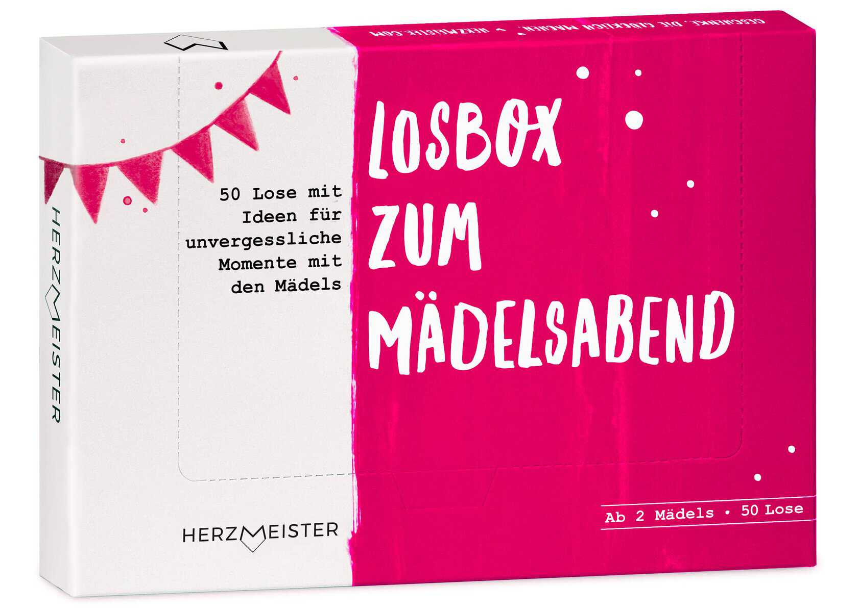 Losbox zum Mädelsabend - Das Geschenk für Frauen, Mädchen & beste Freundinnen I 50 Lose mit Ideen für Spiel, Spaß & unvergessliche Momente I Geschenkidee & Überraschung für Geburtstage, Partys & JGA