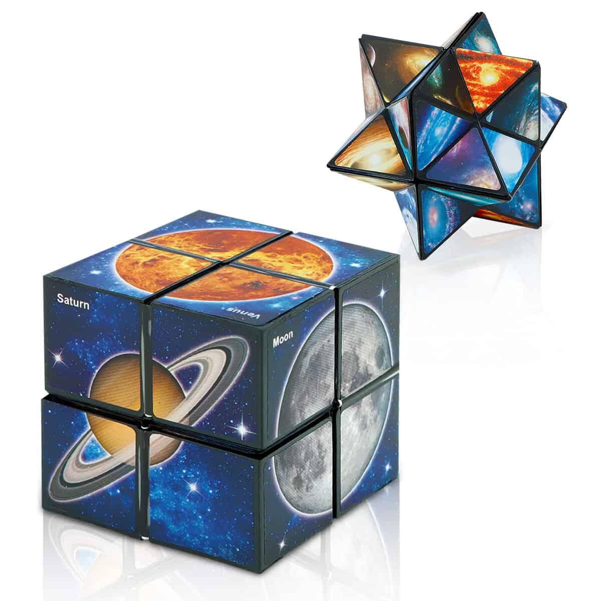 Euklidischer Würfel Star Cube Magic Cube Set, Transforming Cubes Magic Puzzle Cubes für Kinder und Erwachsene (Galaxiewürfel)