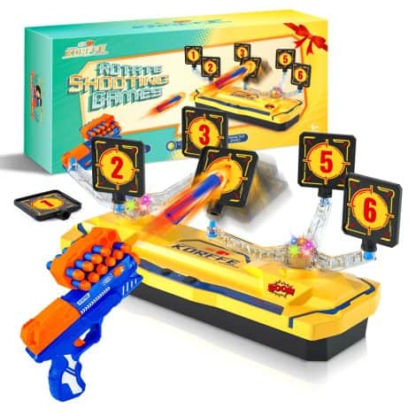 Korffe Drehbare Pistole für Nerf Gun Zielscheibe, tolles Weihnachts- oder Geburtstagsgeschenk für Kinder ab 6 Jahren. Spaß im Freien!