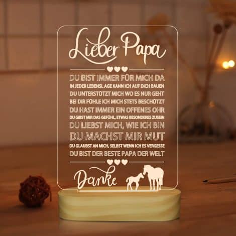 Lightzz 3D Nachtlicht “Ich liebe dich Daddy” – perfektes Geschenk für Vatertag oder Geburtstag!