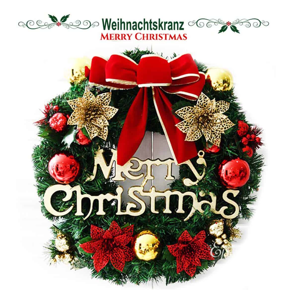 TheStriven Weihnachtsgirlande Kränze Natürliche Girlande Haustür Kränze Kreativ Weihnachten Türkranz Weihnachten Dekoration Weihnachtskranz Weihnachtsdekoration für Einkaufszentren Schaufenster