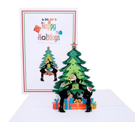 iGifts und Karten Lesbische Fröhliche Feiertage Mistelzweig 3D Pop Up Karte – Frohe Weihnachten für Freundin, Weihnachtsgeschenk für Frau, Glückliche Weihnachten Tochter, Saisongrüße, Stolz, lustiges Paar