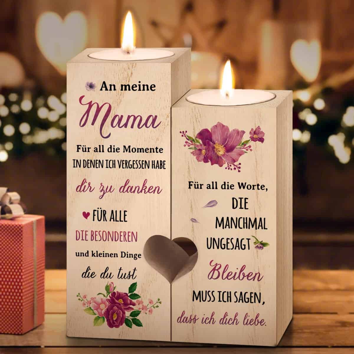 Weihnachts Geschenke für Mama, Mama Geschenk, Kerzenständer Geburtstagsgeschenk für Mama, Personalisierte Beste Mama Geschenk, Geschenk Mama Geburtstag, Muttertagsgeschenk für Mama