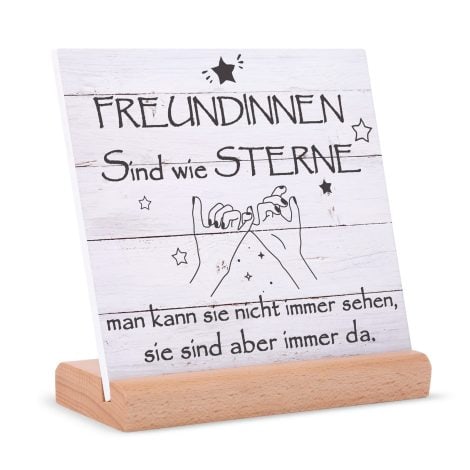 Juratar Beste Freundin Geschenke, Holzschilder Heimat Dekoration Weihnachten, Geschenk Freundin Geburtstag, Geschenke für Frauen Schwester Freundin. Verbundenheit symbolisieren.