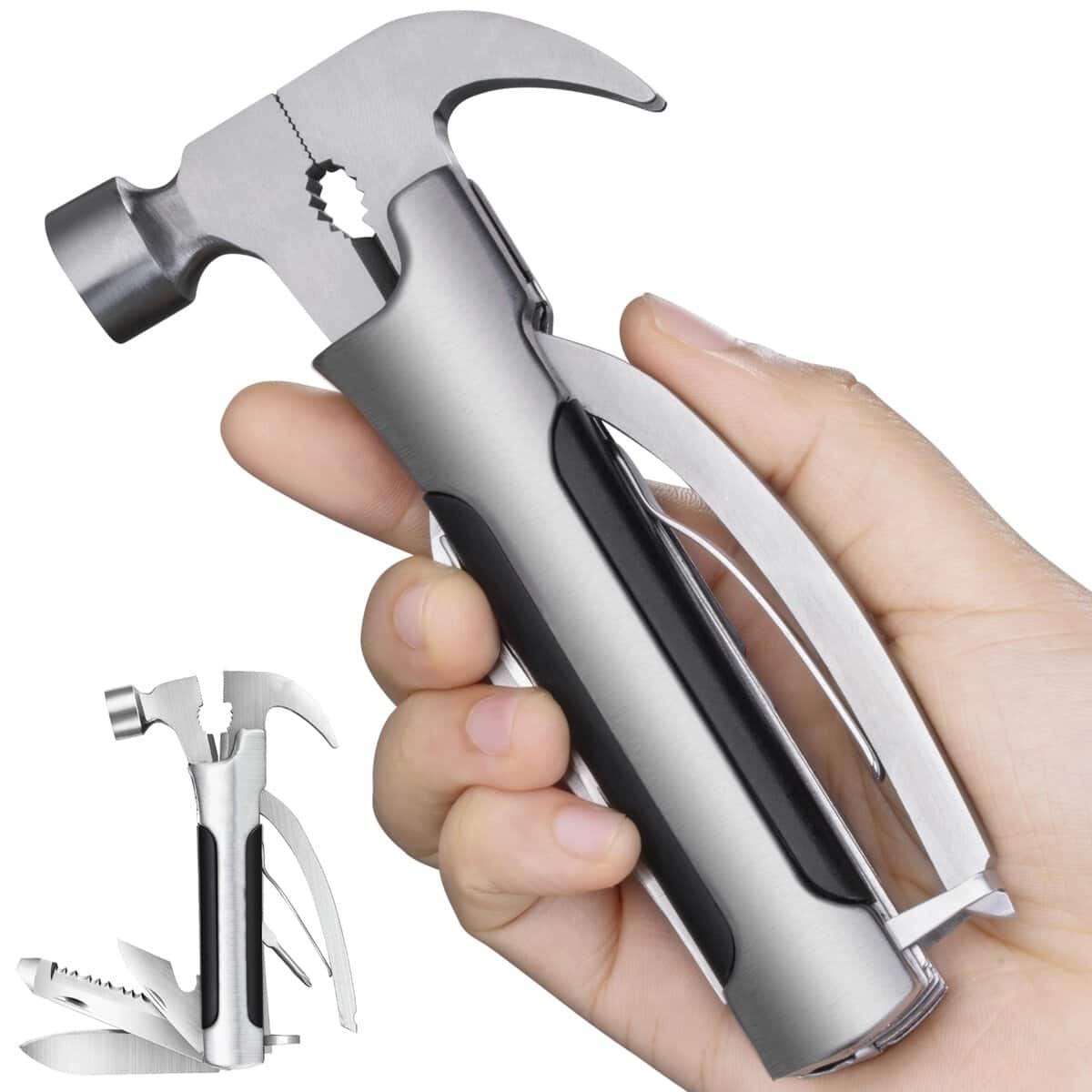 Multitool Hammer, Weihnachtsgeschenke für Männer Geschenke Weihnachten, 14 in 1 Multitool Hammer, Geburtstagsgeschenk für Männer Papa Partner Stiefvater Ehemann Freund, Coole Gadgets Werkzeug