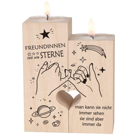 Freundinnenliebe Kerzenhalter: Beste Geschenkauswahl für deine Freundin – Geburtstagsüberraschung! Freundinnen wie Sterne.