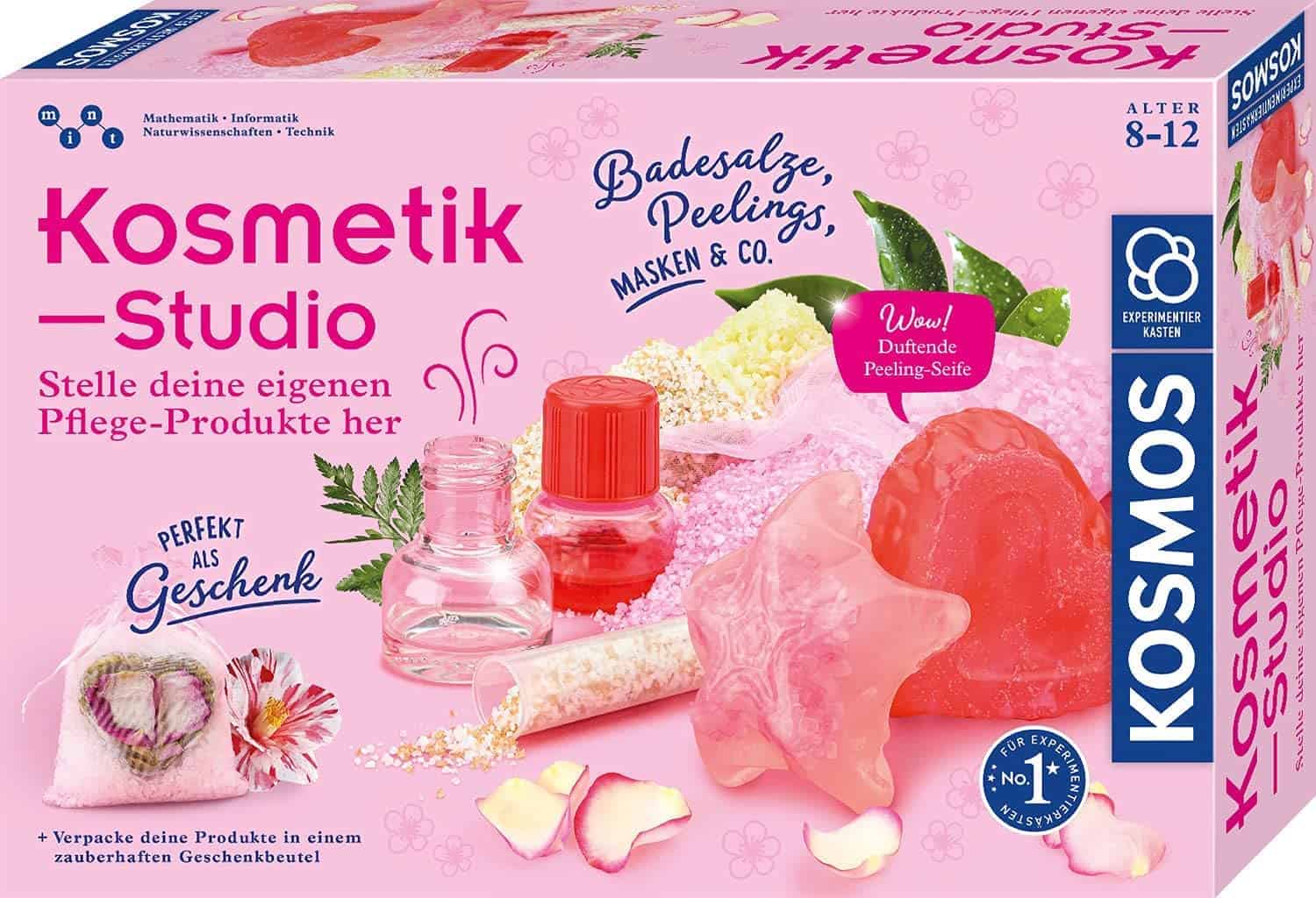 KOSMOS 671563 Kosmetik-Studio, Stelle Deine Eigenen Pflege-Produkte Für Dich Oder Als Geschenke Her, Experimentierkasten Für Kinder Ab 8-12 Jahre Zu Beauty Schönheit Spa Und Wellness