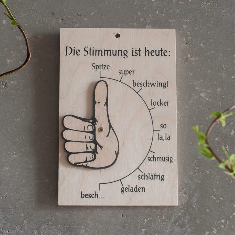 HOFMEISTER® Lustige Stimmungsampel aus Holz – Perfekt als witziges Geschenk für Kollegen im Büro!