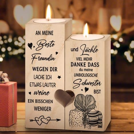 Geschenk für die beste Freundin zu Weihnachten: Kerzenhalter als perfektes Geburtstags- oder Freundinnengeschenk.