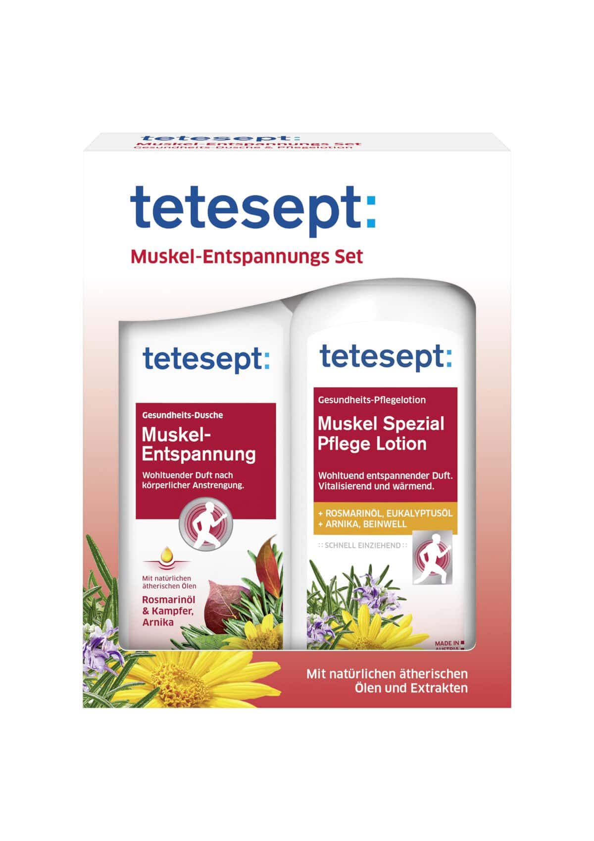 tetesept · Muskel Entspannungs Set · Duschbad & Lotion · 500 ml