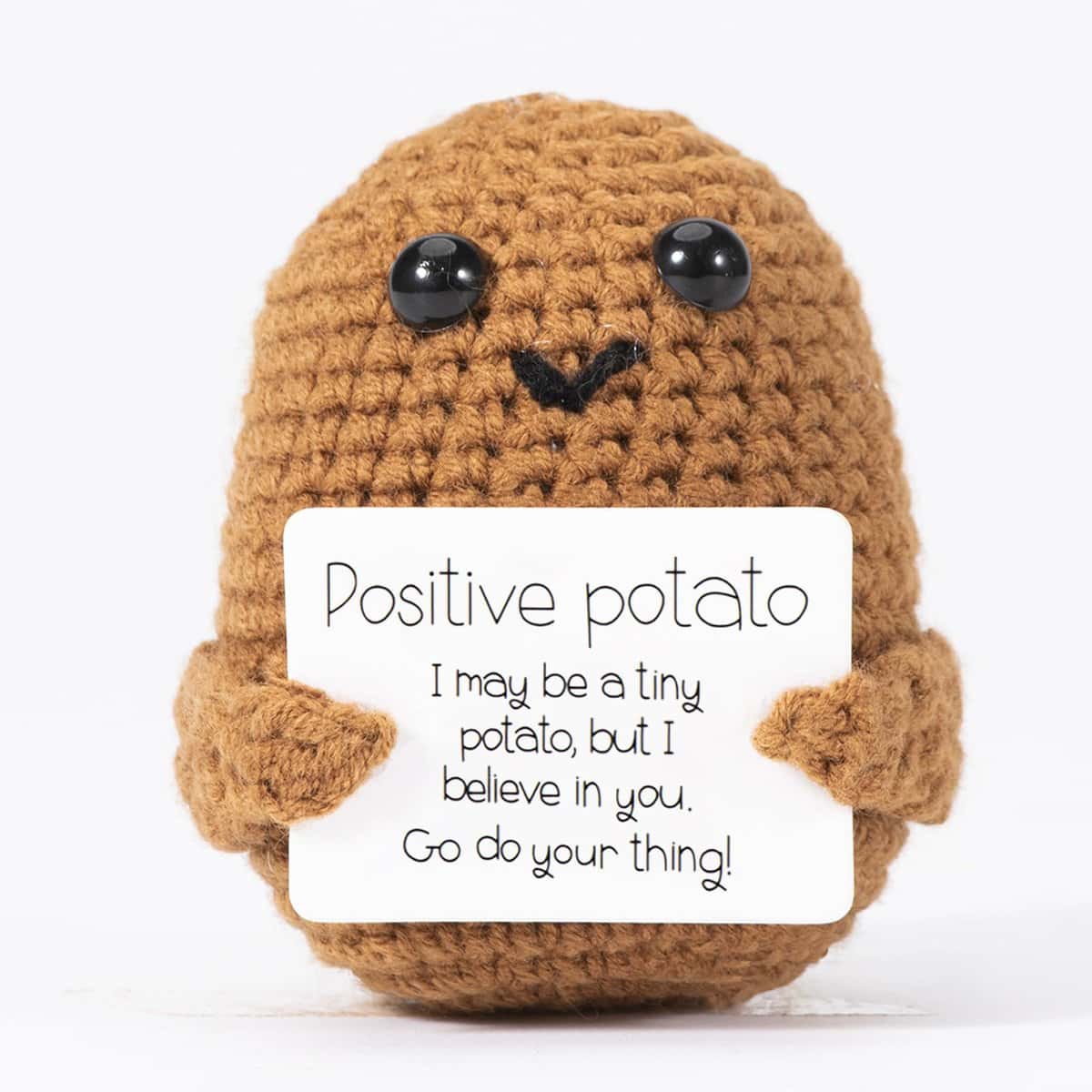 XBOCMY Pocket Hug Positive Potato, Creative Knitted Wool Potato Doll, Best Gift for Family, Boyfriend, Gifts for Girlfriend, Patient, Birthday Gift Party, Christmas Decoration Gift