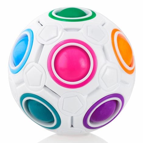 CUBIDI® Original Regenbogen-Puzzleball, spannendes Knobelspiel für Kinder und Erwachsene ab 6 Jahren, fördert Denken und Vorstellungskraft.