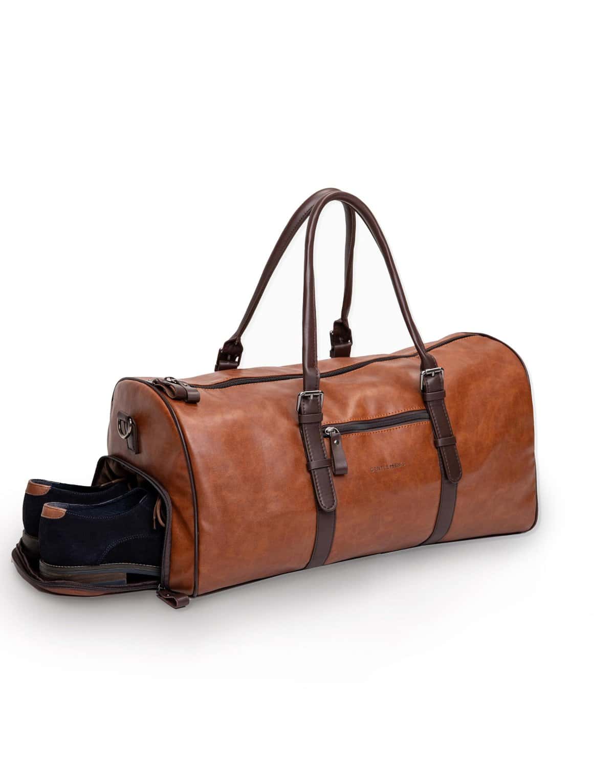 Gentlemen's® Weekender London - Reisetasche mit separatem Schuhfach - Sporttasche für jeden Anlass - vegan mit Schultergurt und Trackerfach - Perfekt für Reisen, Arbeit und Sport