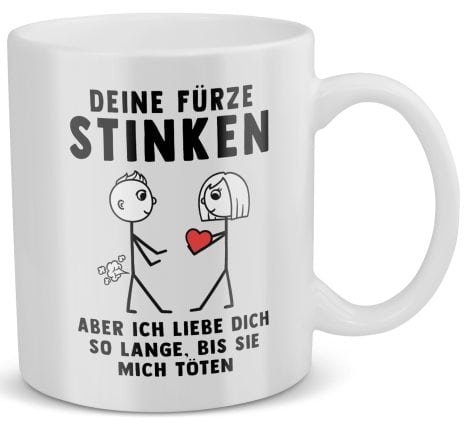 22Stinkende Fürze Tasse: Lustiges Geschenk für deinen Ehemann, Freund oder Verlobten zum Jahrestag, Valentinstag oder Hochzeitstag.